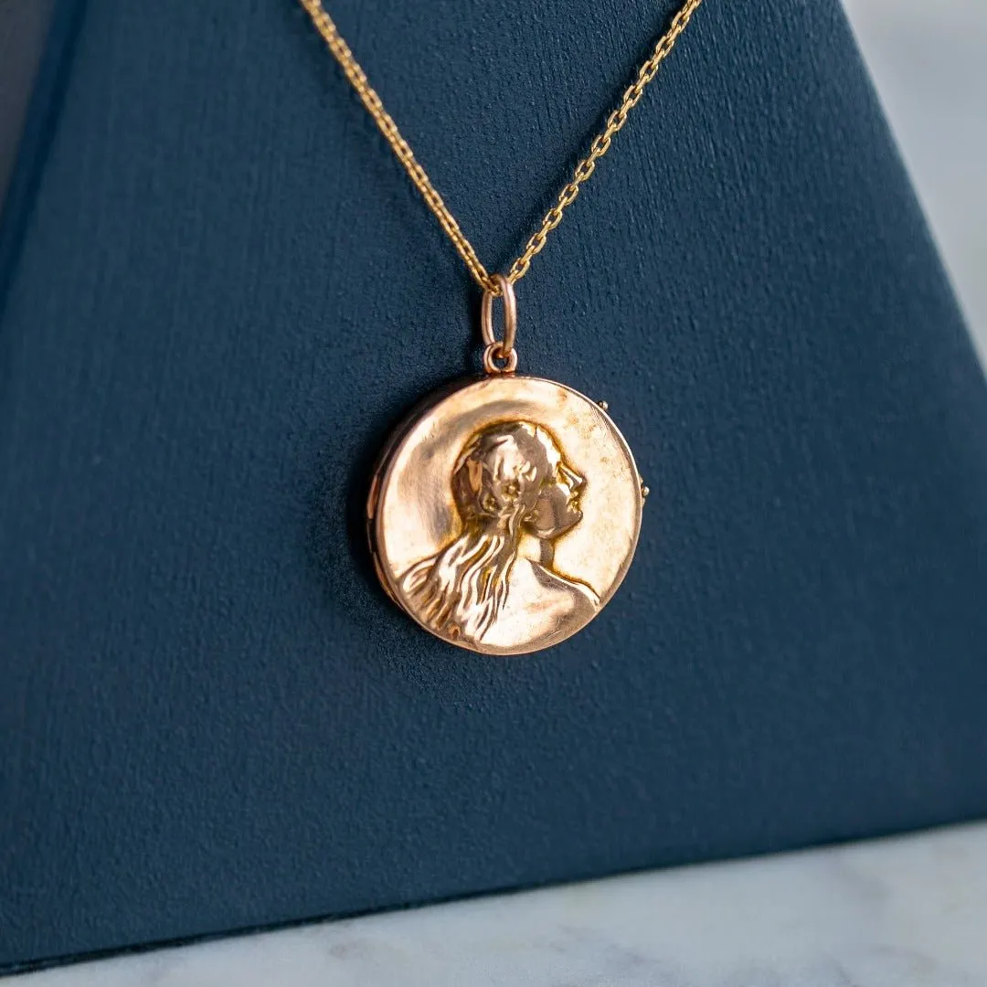 Art Nouveau Figural Locket