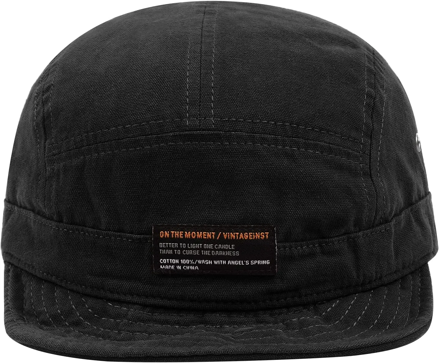 Croogo 5 Panel Short Brim Baseball Cap Soft Trucker Hats Short Bill Cadet Caps Casual Umpire Dad Hats Snapback Hats for Men