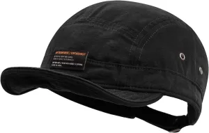 Croogo 5 Panel Short Brim Baseball Cap Soft Trucker Hats Short Bill Cadet Caps Casual Umpire Dad Hats Snapback Hats for Men