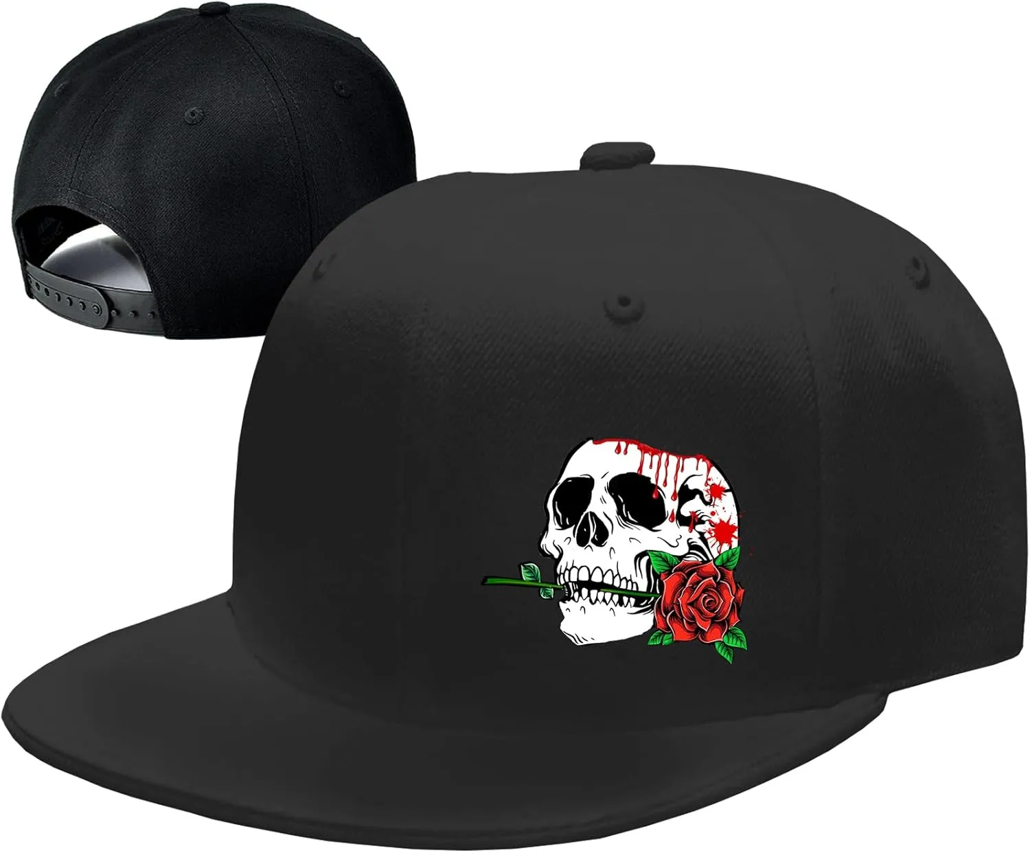 Flat Bill Hats for Men Snapback Hats for Men Baseball Cap for Men Black Snapback Women Fitting Hat