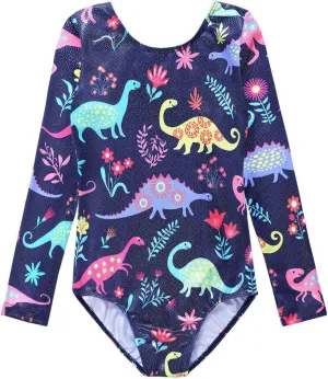 HOZIY Gymnastics Leotards for Girls Unicorn Pink Purple Sparkly Dancewear Activewear Quick Dry