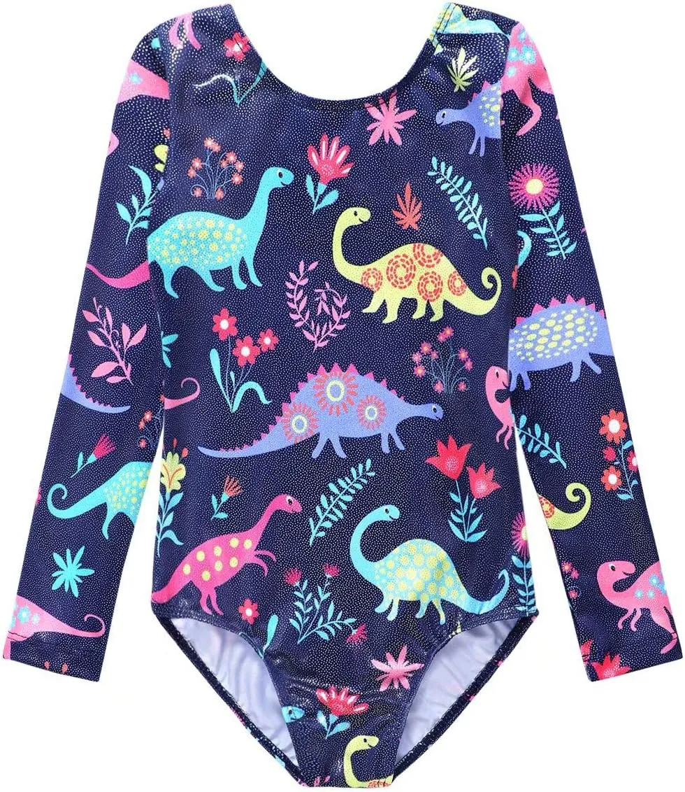 HOZIY Gymnastics Leotards for Girls Unicorn Pink Purple Sparkly Dancewear Activewear Quick Dry
