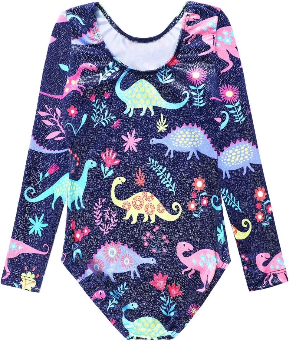HOZIY Gymnastics Leotards for Girls Unicorn Pink Purple Sparkly Dancewear Activewear Quick Dry