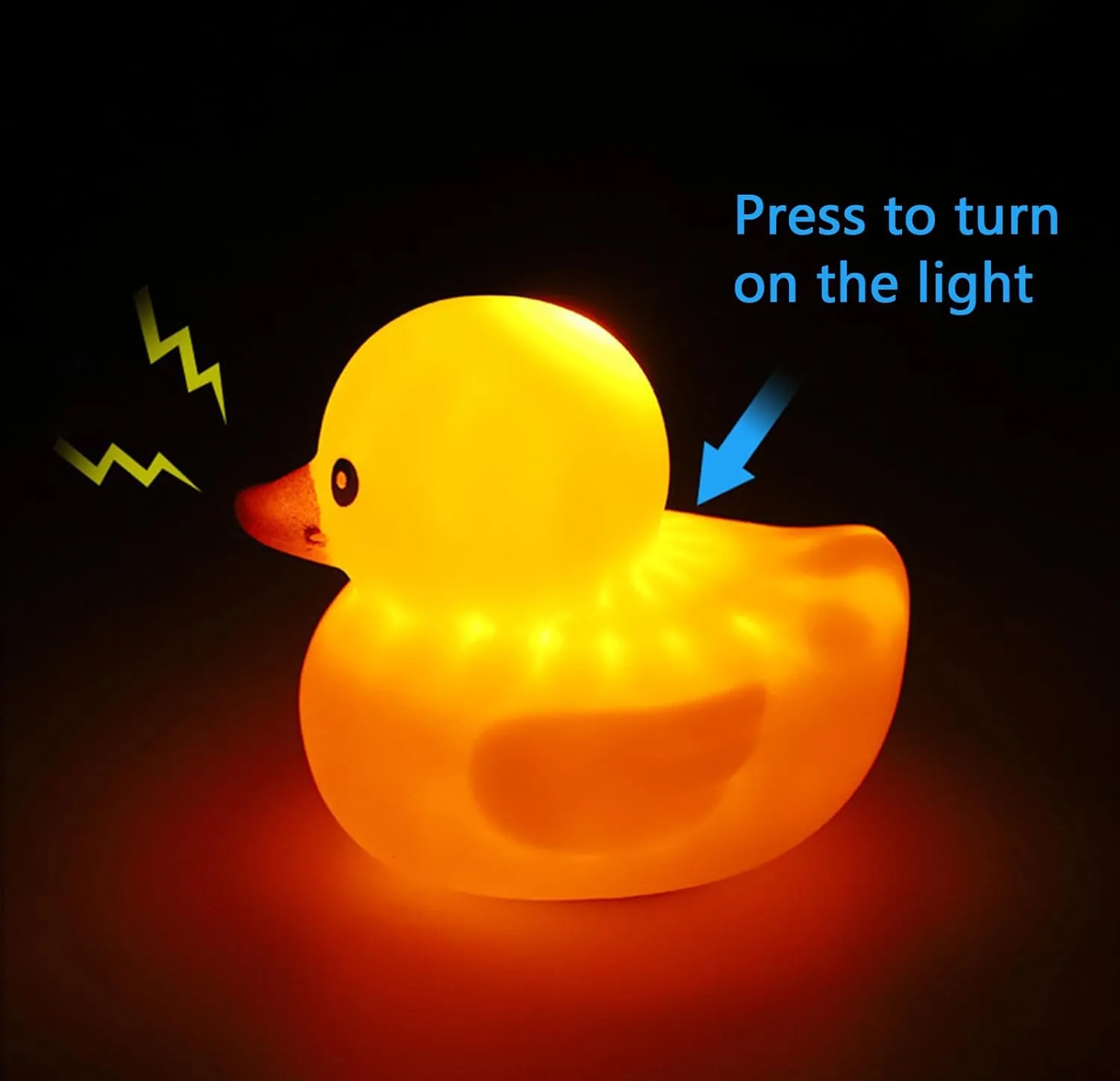 Lovely Yellow Duck Bike Bell, Kids Bike Horn, Rubber Yellow Duck Bicycle Accessories with LED Light - for Kids Toddler Children Adults Sport Outdoor