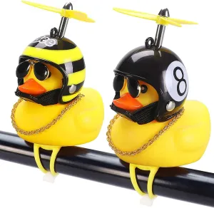 Lovely Yellow Duck Bike Bell, Kids Bike Horn, Rubber Yellow Duck Bicycle Accessories with LED Light - for Kids Toddler Children Adults Sport Outdoor