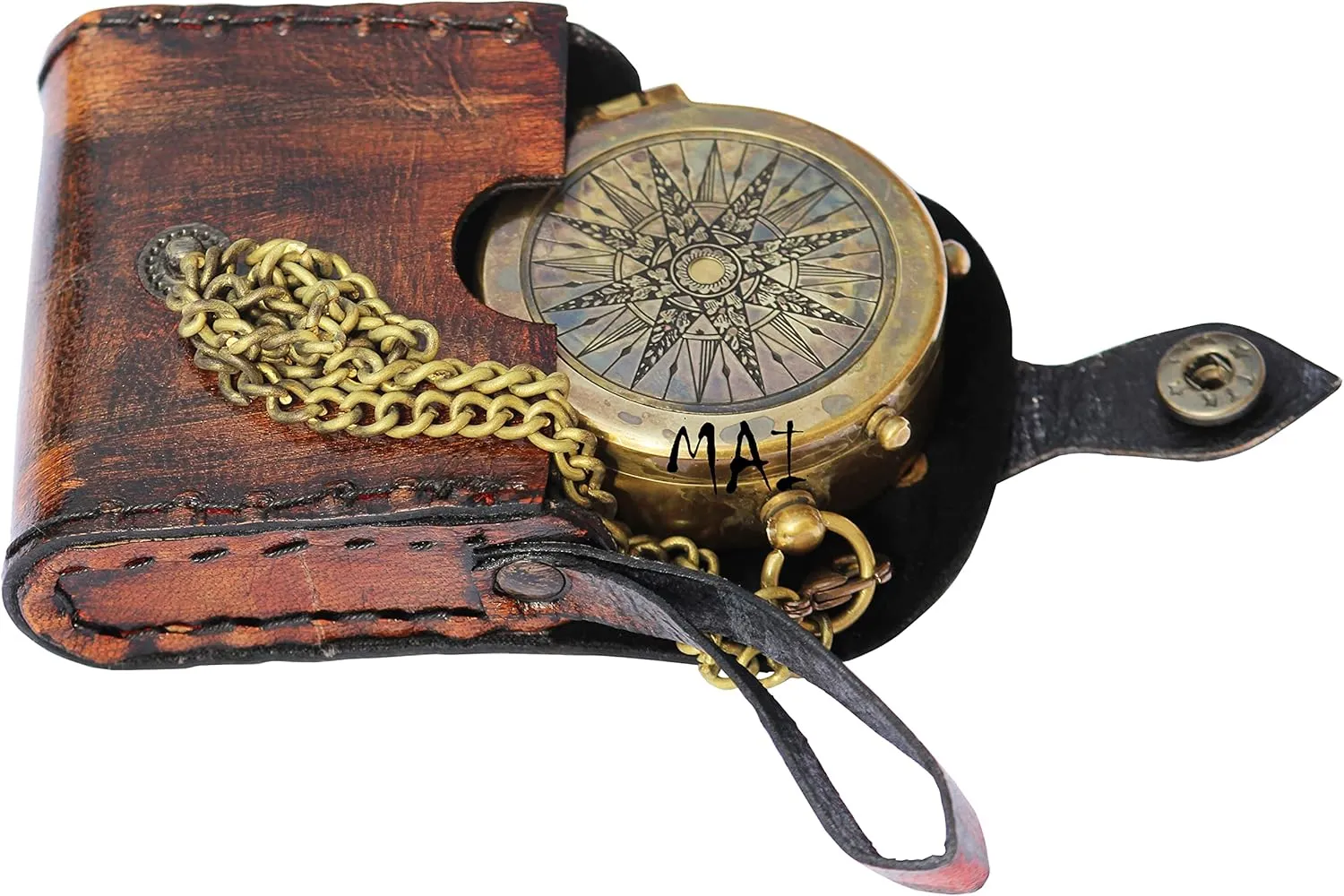 MAI Pocket Compass For Hiking, Survival Instrument Antique So You Can Always Find Your Way Back Home Engraved Camping Pocket Compass Nautical Compass Vintage Navigation Outdoor Compass By