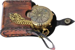 MAI Pocket Compass For Hiking, Survival Instrument Antique So You Can Always Find Your Way Back Home Engraved Camping Pocket Compass Nautical Compass Vintage Navigation Outdoor Compass By