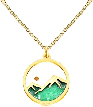 Matthew 17:20 Jewelry Noctilucent Discoloration Mountain Mustard Seed Necklace Stainless Steel Move Mountains Necklace Faith Jewelry for Women Men