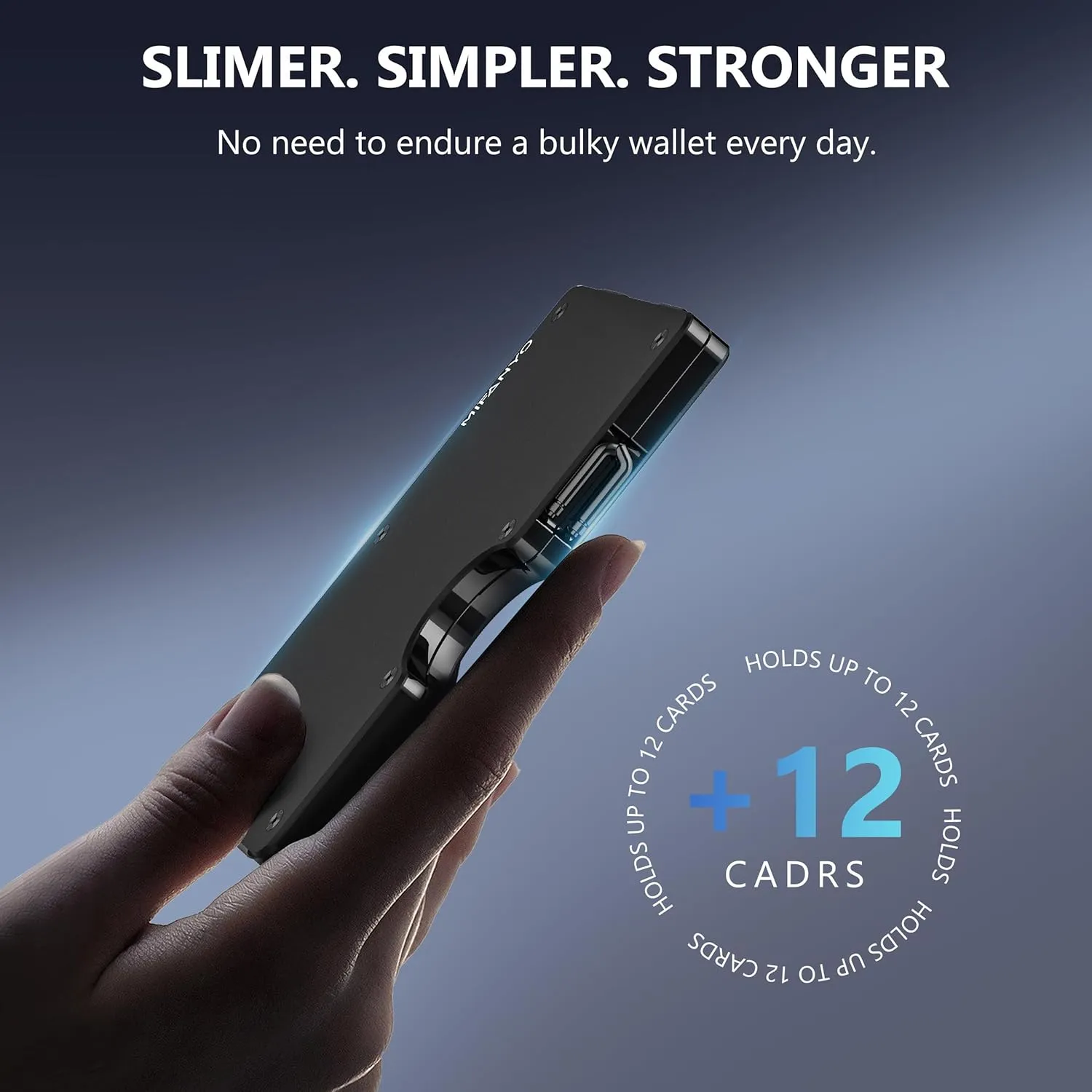 Minimalist Aluminum Wallet for Son from Mom, Slim RFID Blocking Metal Money Clip, Front Pocket Card Holder, Mens Personalized Engraved Gifts for Birthday Christmas Graduation Wedding Adult