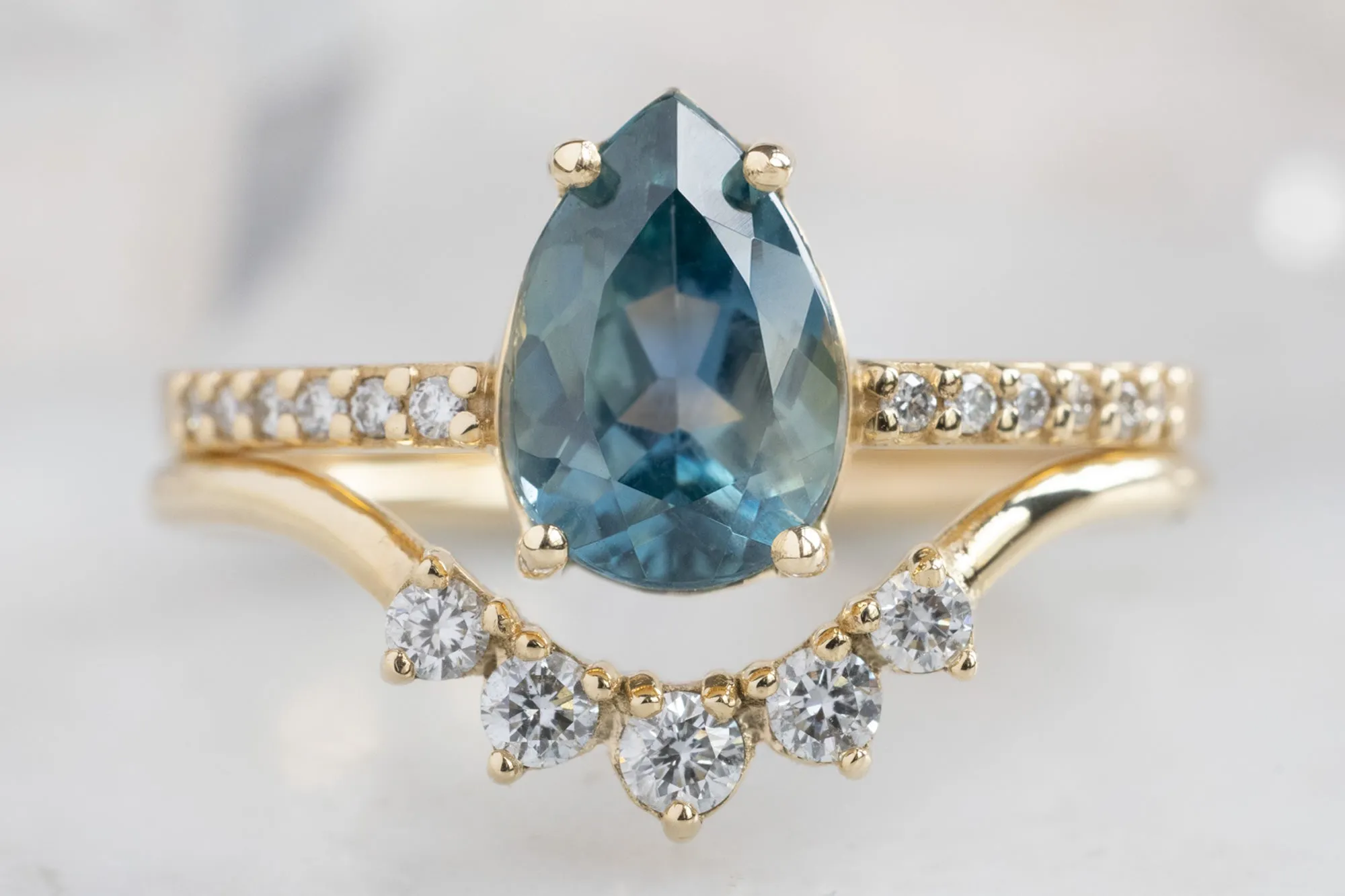 One of a Kind Diamond Sunburst Wedding Band