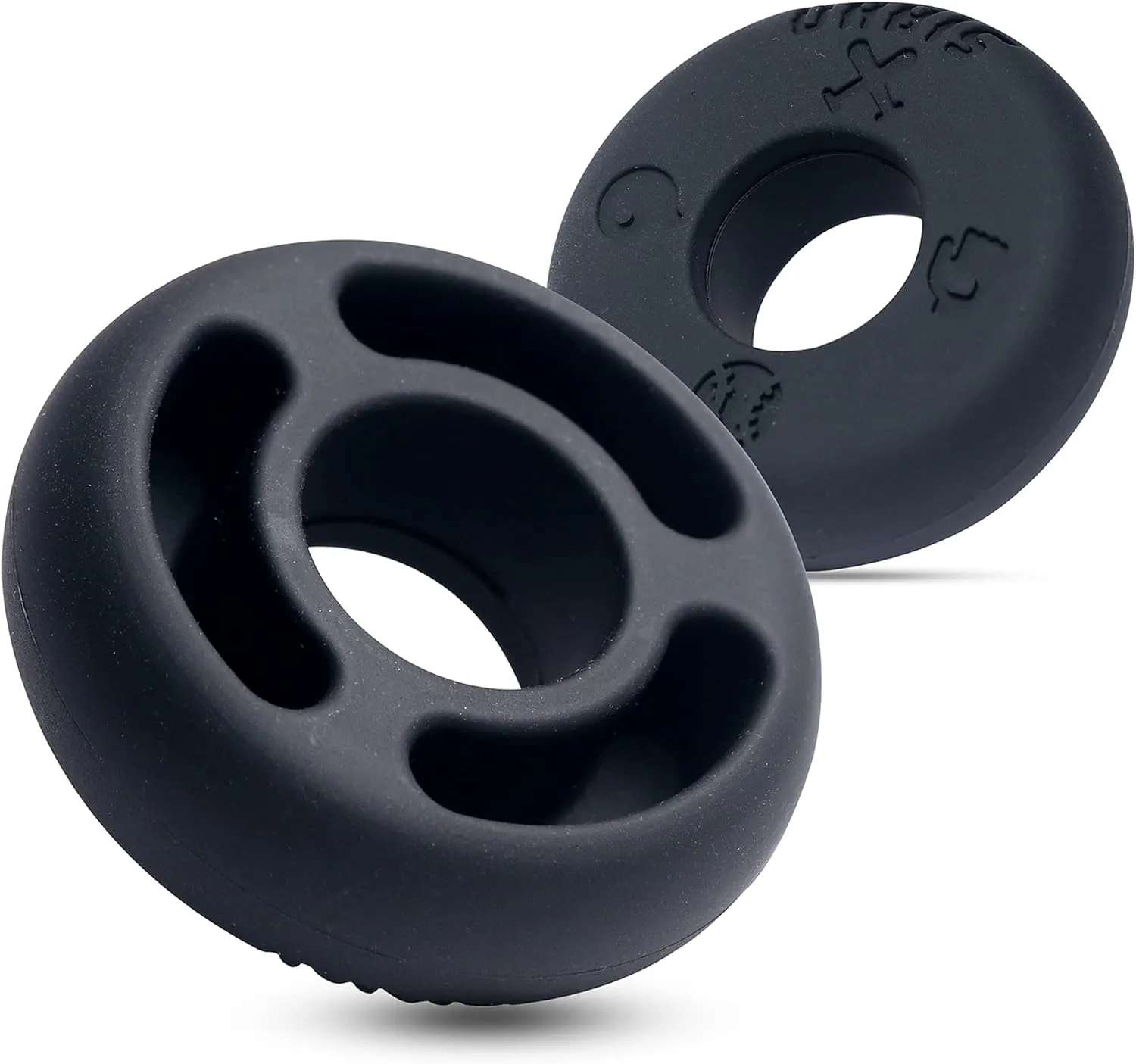 Orbis Bat Grip Choke Up Rings with Baseball Icons, 4 Pack, Bat Knob Stacker for Youth Baseball, Softball and Tee Ball, Improve Grip and Reduce Sting