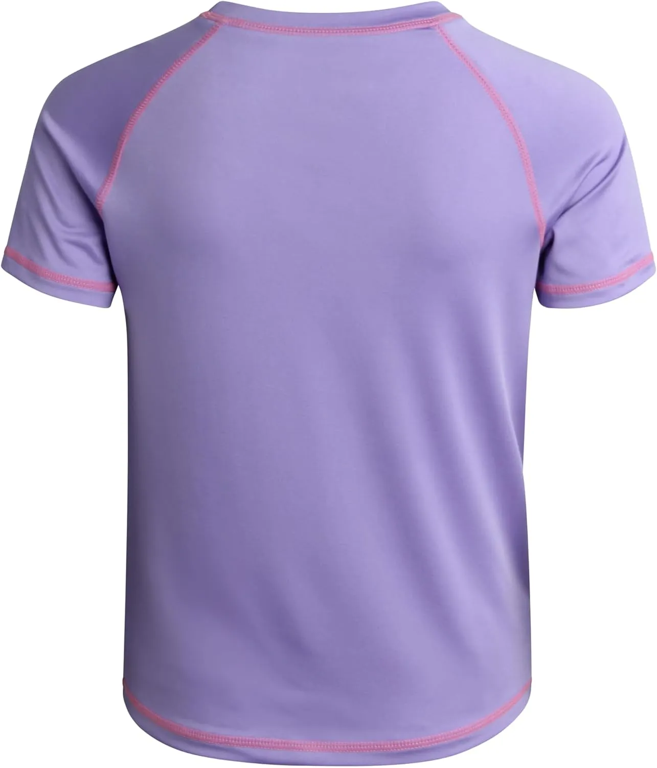 Pink Platinum Girls Rashguard - UPF 50  Sun Protection Quick Dry Short Sleeve Swim Shirt Rash Guard for Girls (Sizes: 2T-16)