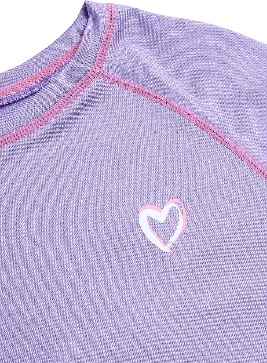 Pink Platinum Girls Rashguard - UPF 50  Sun Protection Quick Dry Short Sleeve Swim Shirt Rash Guard for Girls (Sizes: 2T-16)
