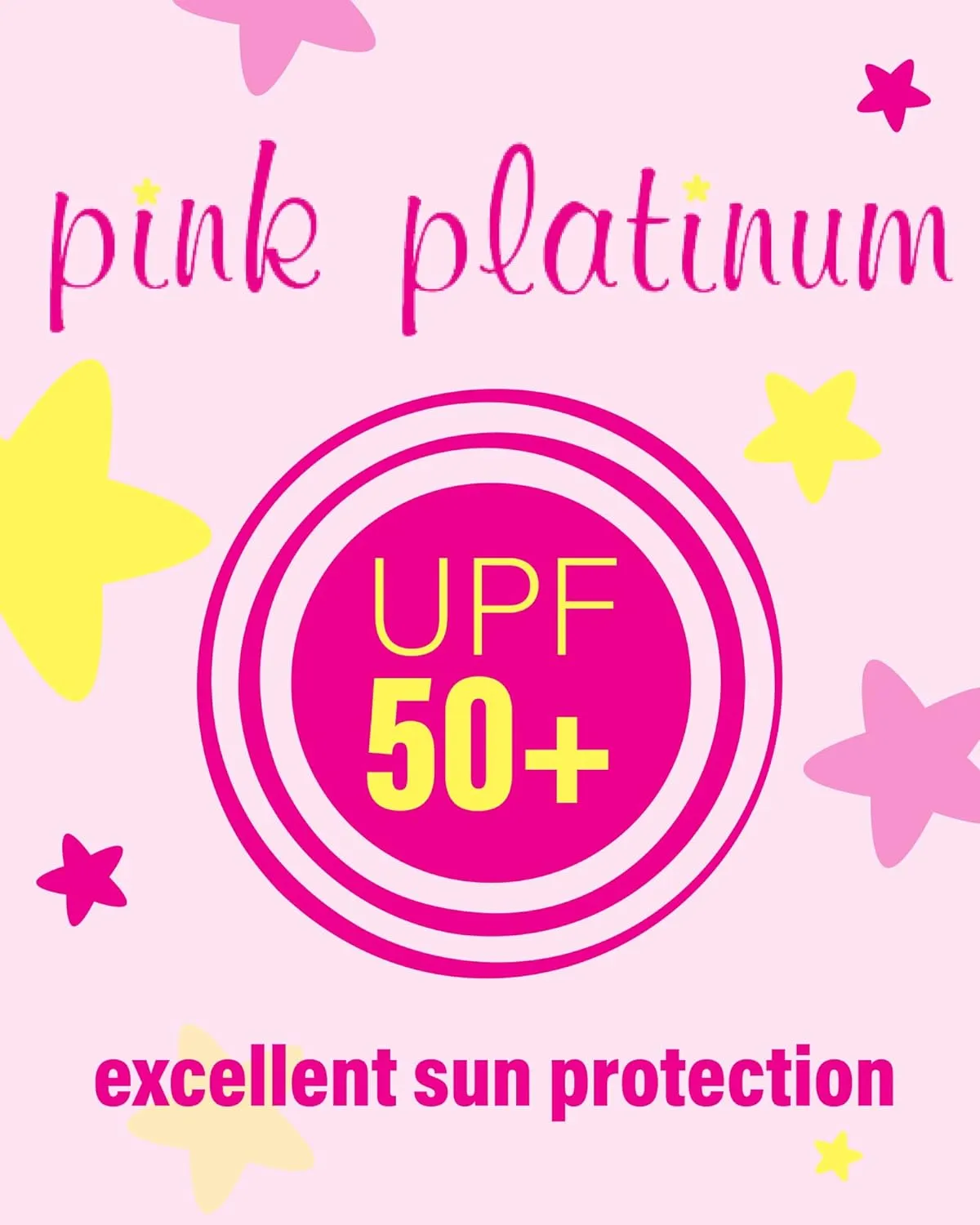 Pink Platinum Girls Rashguard - UPF 50  Sun Protection Quick Dry Short Sleeve Swim Shirt Rash Guard for Girls (Sizes: 2T-16)