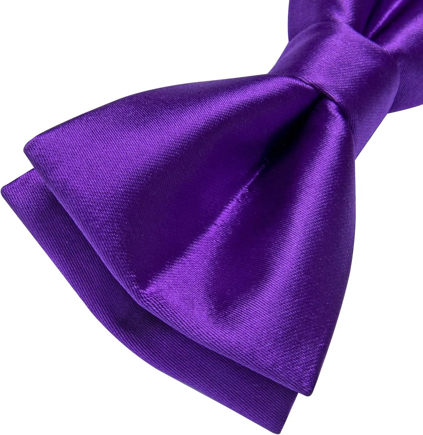 Pre-Tied Bow Tie Satin Solid Bowtie Adjustable Tuxedo Bowties for Men with Gift Box Wedding Party