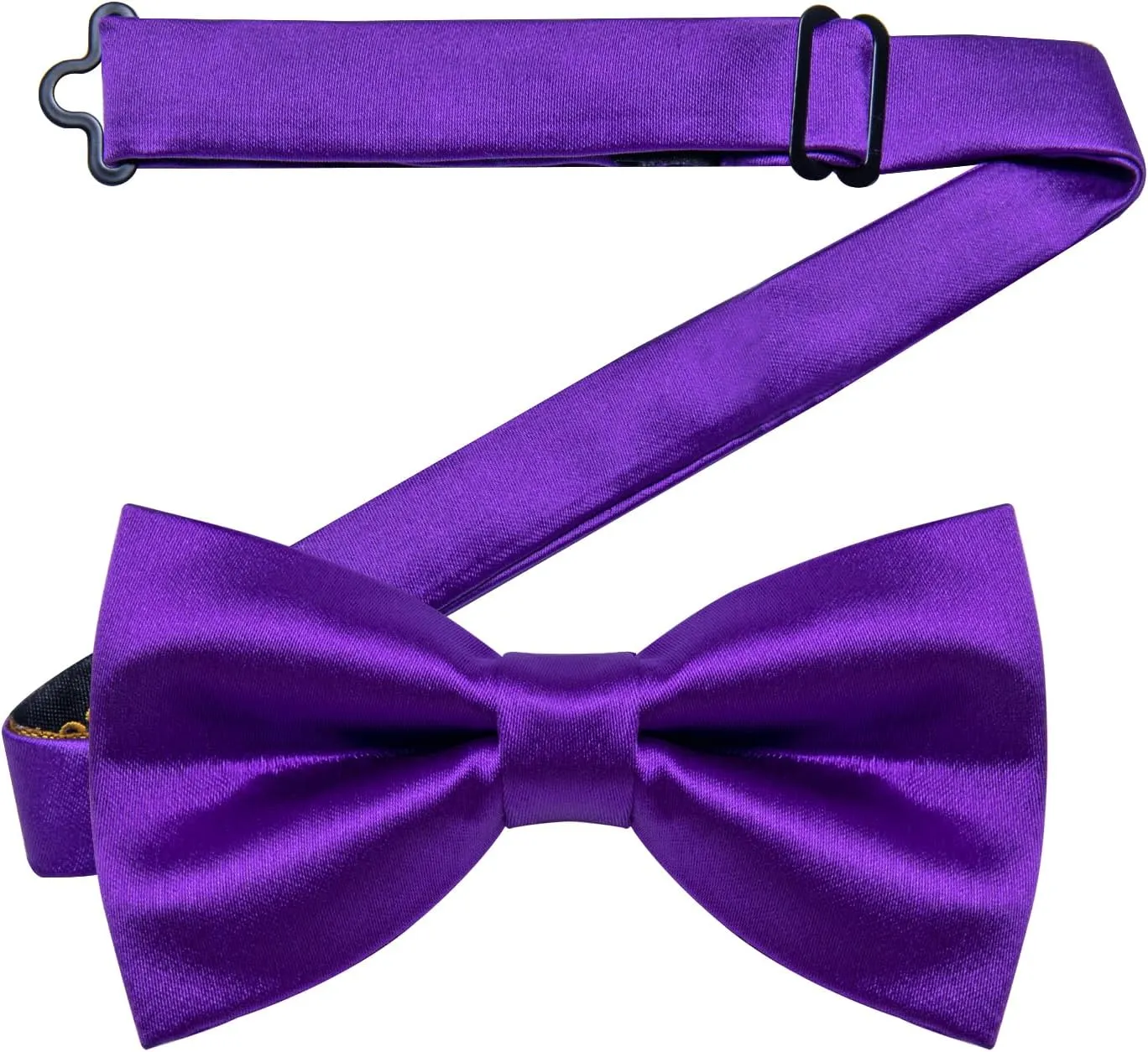 Pre-Tied Bow Tie Satin Solid Bowtie Adjustable Tuxedo Bowties for Men with Gift Box Wedding Party