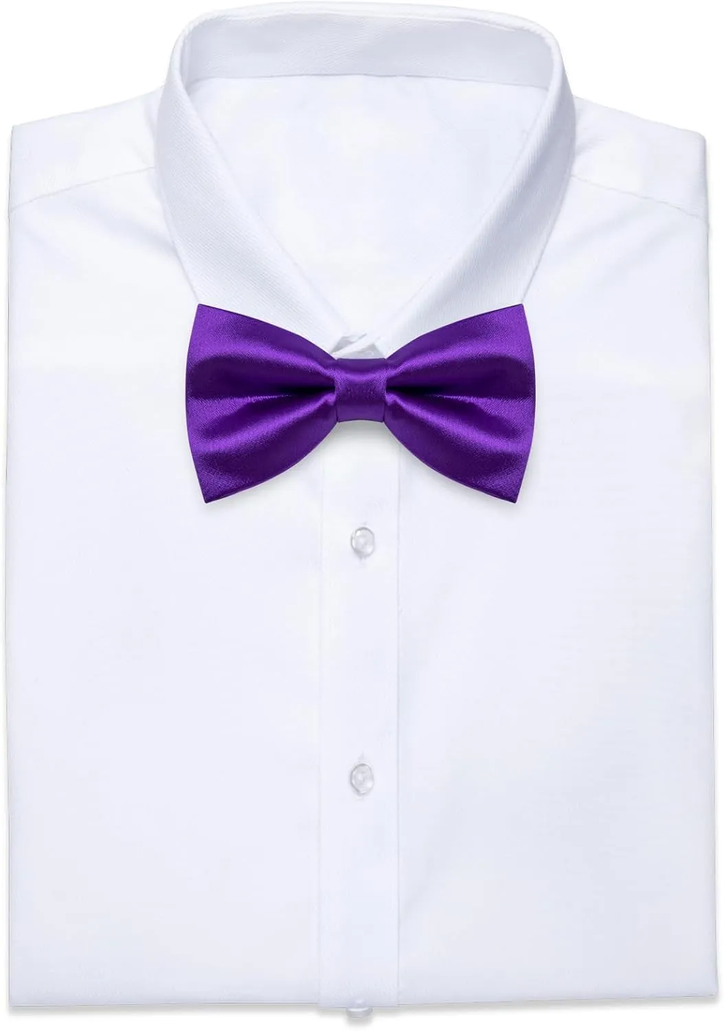 Pre-Tied Bow Tie Satin Solid Bowtie Adjustable Tuxedo Bowties for Men with Gift Box Wedding Party