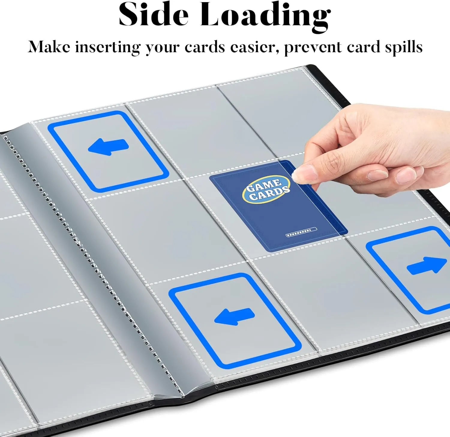 Premium 396 Pocket Trading Card Binder - Side Loading Collector Album for MTG, TCG, Game, Sport Cards - Red