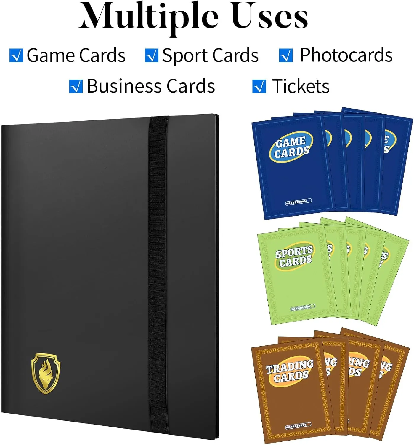 Premium 396 Pocket Trading Card Binder - Side Loading Collector Album for MTG, TCG, Game, Sport Cards - Red