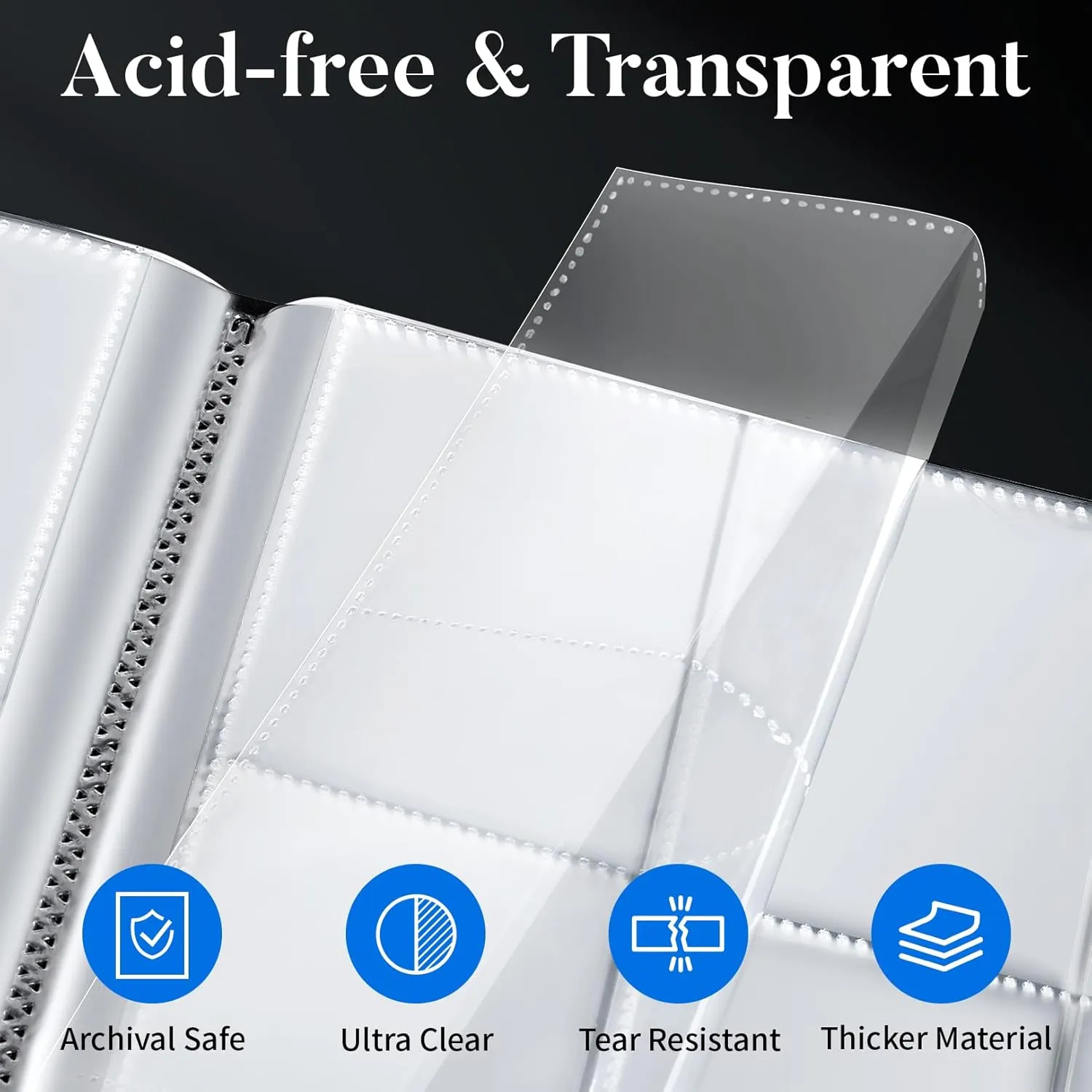 Premium 396 Pocket Trading Card Binder - Side Loading Collector Album for MTG, TCG, Game, Sport Cards - Red