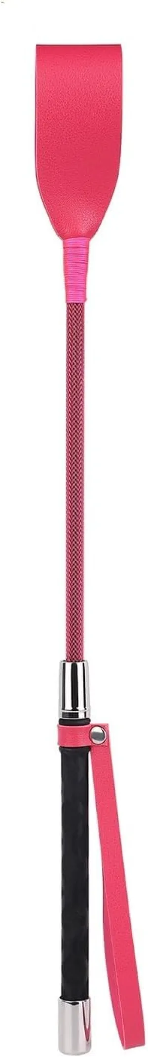 Riding Crop Equestrian PU Leather Whip Soft Double Patting Surface Bind and Strengthen More Durable Horse Whip with Lanyard Clap Louder But No Damage