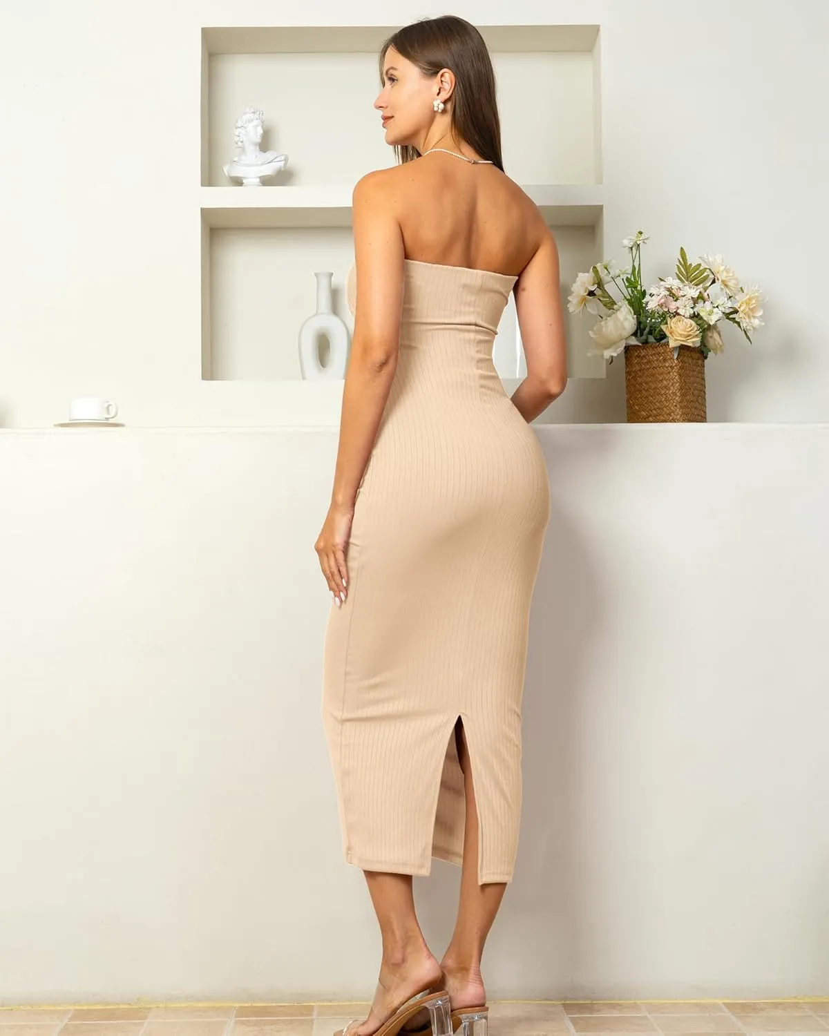 Rnxrbb 2 Piece Maternity Dress Cardigan Baby Shower Wedding Guest Summer Gender Reveal Photoshoot Tube Maternity Dress Long