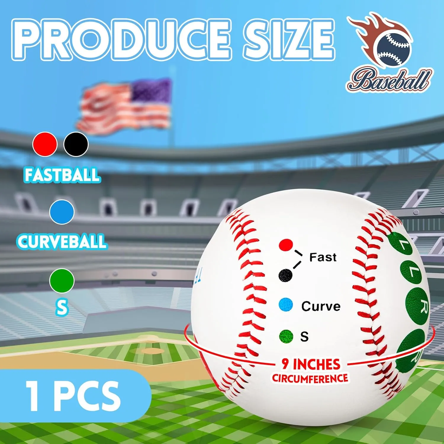 Training Baseball with Finger Placement Markers Baseball Training Equipment for Teenagers Beginners to Learn Multiple Grips