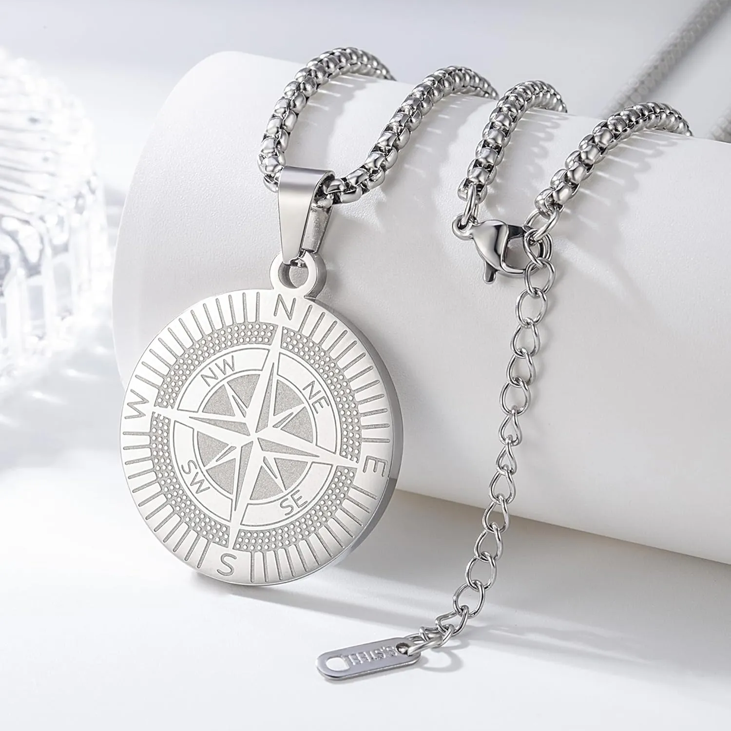 Viking Rune, Celtic Cross, Thor??s Hammer & Compass Necklace ?C Norse & Celtic Stainless Steel Pendants on 24?? Chains ?C Gift Jewelry for Men & Women